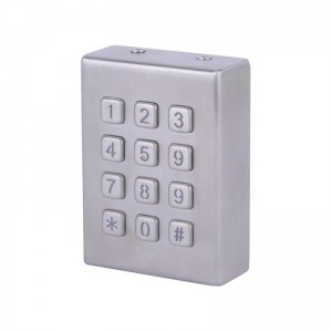12 keys stainless steel keypad with housing for outdoor use with IP67 grade