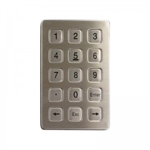 3×5 layout rugged metal keypad for outdoor B722