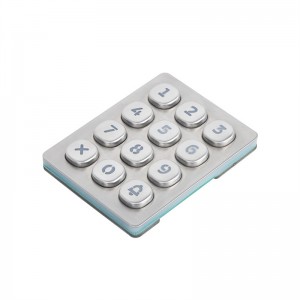 صفحه کلید فولادی ضد زنگ با دکمه های گرد برای تلفن B803