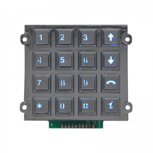 16 braille keys LED backlight keypad for blind people B667