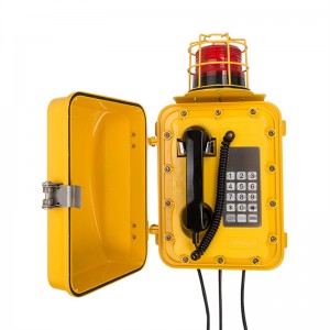 Industrial Waterproof Telephone with loudspeaker and flashlight for Mining Project-JWAT303