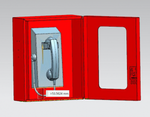 Sieninis raudonas pramoninis gaisrinis automatinis telefono rinkimas Sip telefono korpusas-JWAT162