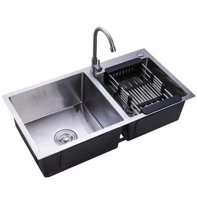 Normal Double Sink – Household Workstation Deep Low Double Bowl Undermount Kitchen Sink