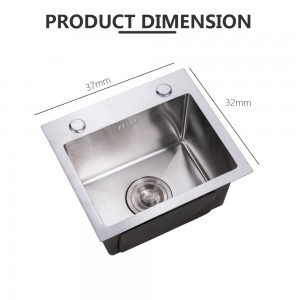 Wholesale high quality 201 304 stainless steel handmade single bowl kitchen sink