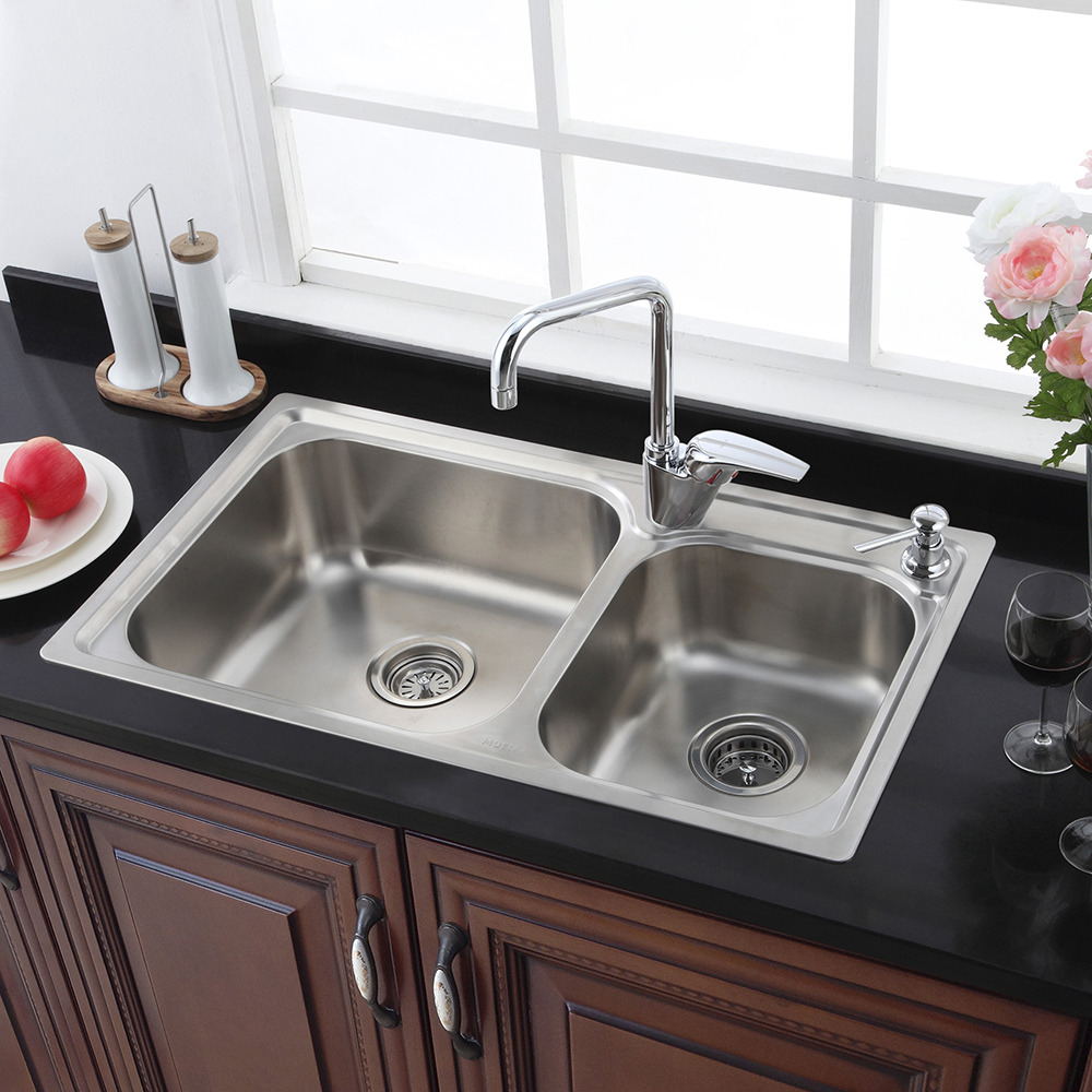 How can you effectively clean and maintain your stainless steel kitchen sink?