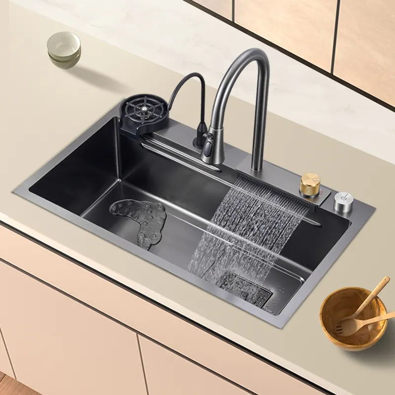 Would you choose a waterfall stainless steel kitchen sink or a regular stainless steel kitchen sink?