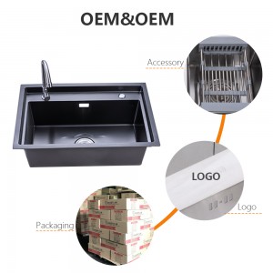 Competitive Price for 201or 304 Stainless Steel Nano Black Single Bowl Kitchen Sink