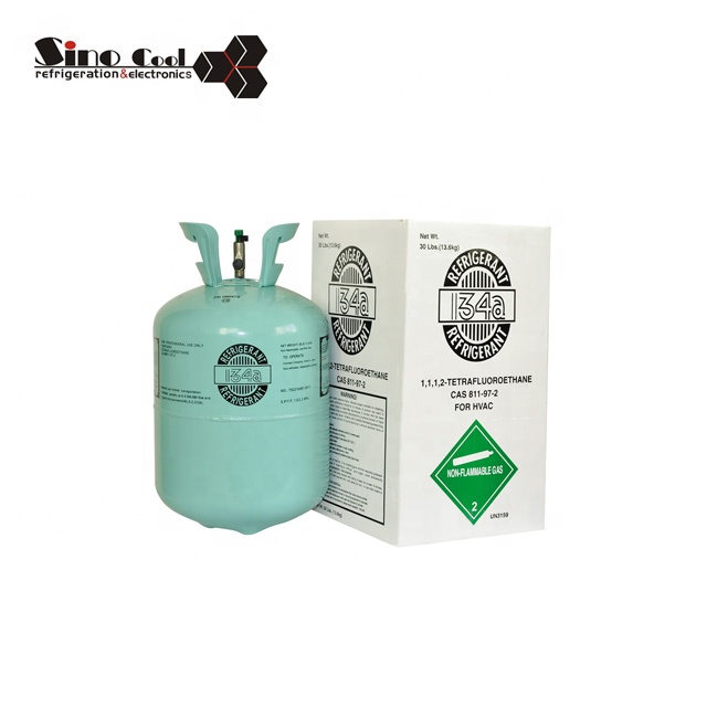 Factory price air condition 99.9% purity 13.6 kg refrigerant gas r134a