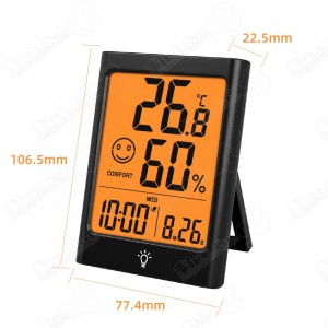MC33C indoor room large touchScreen digital clock thermometer hygrometer