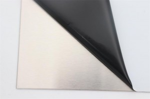 Polished stainless steel plate