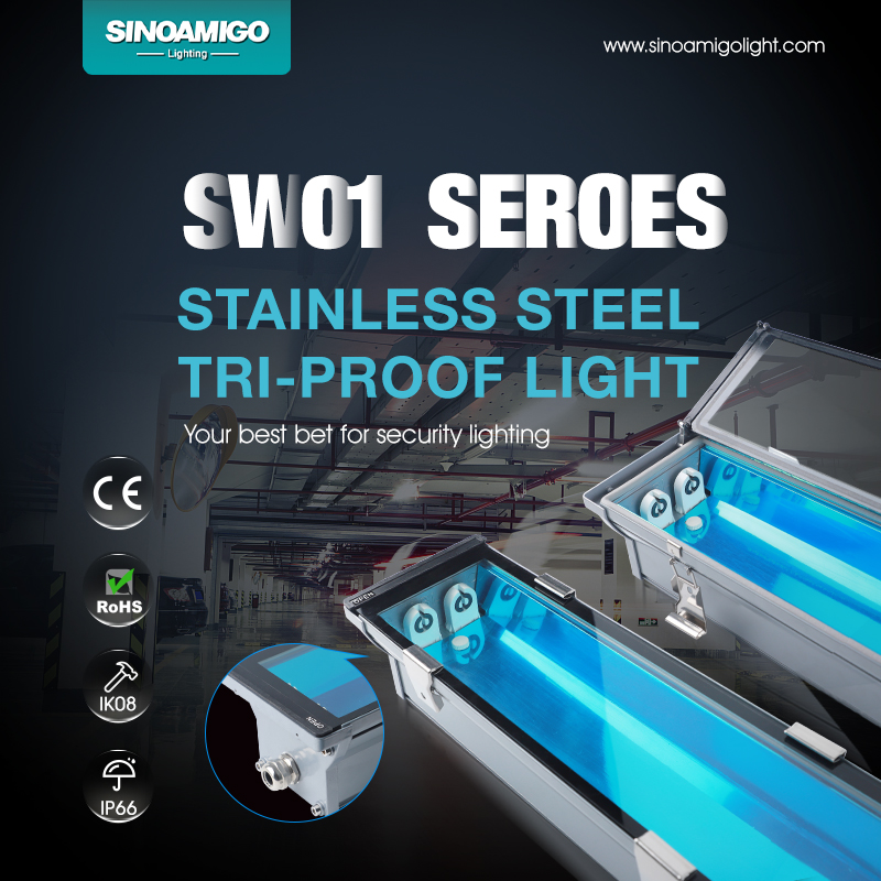 SW01 Stainless steel tri-proof light – the best choice for industrial lighting