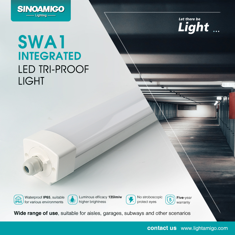 Интегрированный светильник Tri-proof SWA1: долговечное и эффективное осветительное решение
