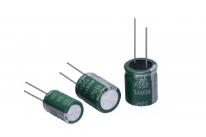 Manufacturer for Radial type conductive polymer aluminum solid capacitors - Radial electrolytic aluminum capacitors RD Series – Holy
