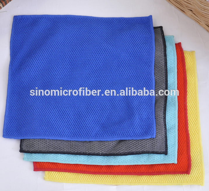 Wholesale Cleaning Fishscale Glass Cloth Microfiber Diamond Cleaning Cloth