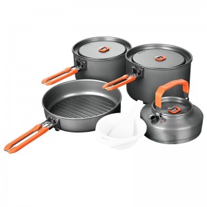 Cast iron outdoor camping cookware set pots