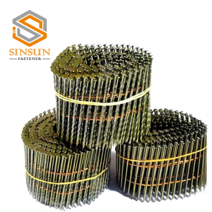 15 Degree Wire Galvanized Metal Collated Coil Nails