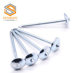 Galvanized Umbrella Head Roofing Nail With Smooth Shank