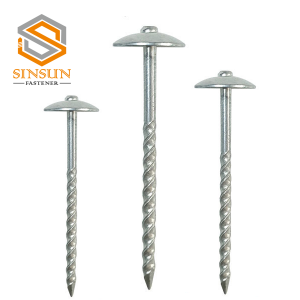Spiral shank Umbrella head  Roofing Nails