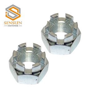 Zinc Plated Carbon Steel Slotted Hex Castle Nut