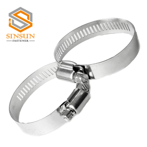 Stainless Steel Medium American Type Worm Gear Hose Clamps