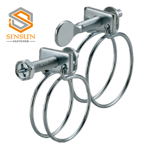 Adjustable Steel Double wire hose clamp