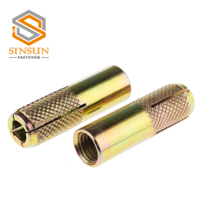 Zinc Plated Carbon Steel Concrete Knurled Drop in Anchors