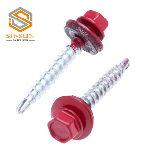 color painting  Hexagonal Head self drilling Roofing screw