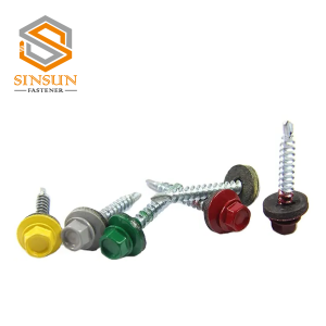 color painting  Hexagonal Head self drilling Roofing screw