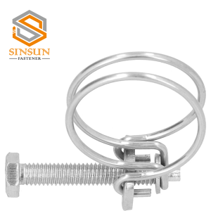 Adjustable Steel Double wire hose clamp