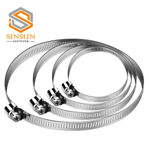 Big Size  Stainless Steel Adjustable American Type  Drive Hose Clamp