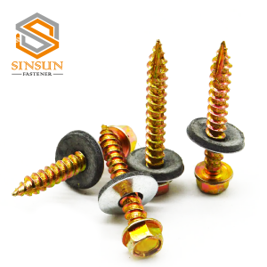 self tapping sheet metal screws with rubber washer