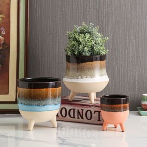Multi-color Small Ceramic Pot for Succulent Plants