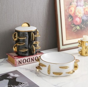 Light luxury Modern Ceramic with Gold Plating
