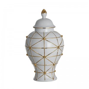 Luxurious White Glaze with Pure Gold Jug