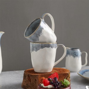 Alpen Reactive Glazed Porcelain Plate Mug Tableware Collection