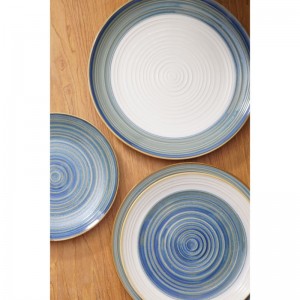 Eye-catching Hand-painted Ink Blue Porcelain Tableware Set