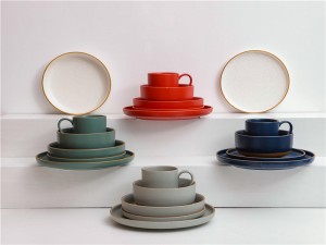 Lucky Red Porcelain Tabletop Pieces, in matte