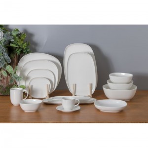 Pure White Simple Durable Porcelain Set