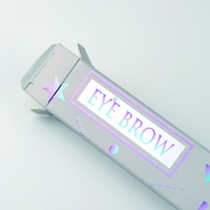 Laser effect eyebrow pencil packaging box