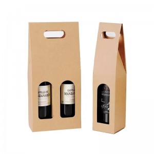 Corrugated cardboard bottle wine box with window