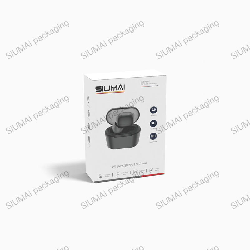 OEM Best Custom Box Manufacturer –  Mini Wireless headset bluetooth earphone packaging printing box spot UV  – SIUMAI packaging