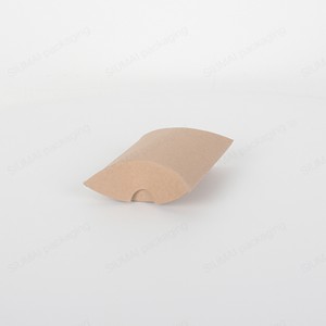 Caja de almohada de papel Kraft Universal, caja de regalo de almohada grande, caramelo de papel marrón