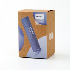 Caja de embalaje de papel kraft cosmético altamente personalizada