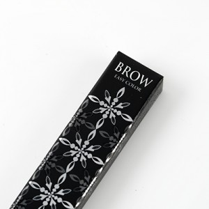 Silver card black hollow pattern design eyebrow pencil box