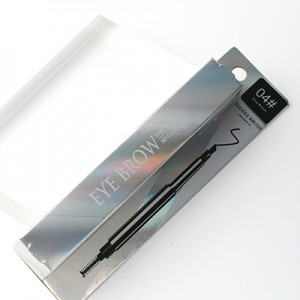 Hanging silver card eyebrow pencil packaging box with holes