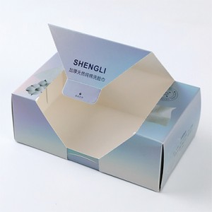 은색 카드 페이스 타올 찢을 수 있는 개봉 포장 상자