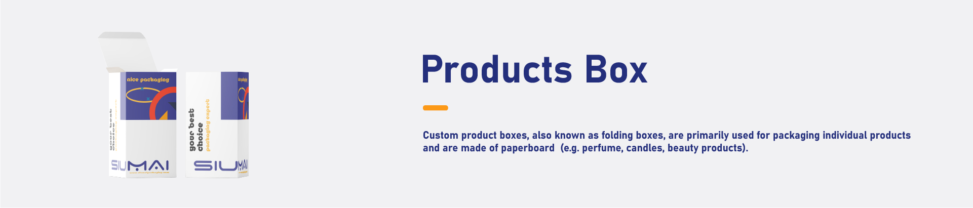 Products boxes