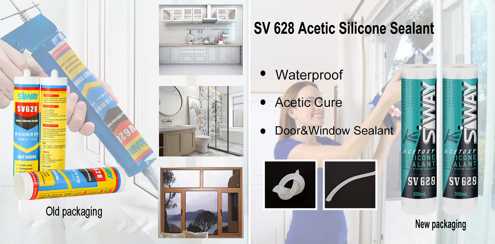Siway sealant knowledge popularization——Acetic Silicone Sealant