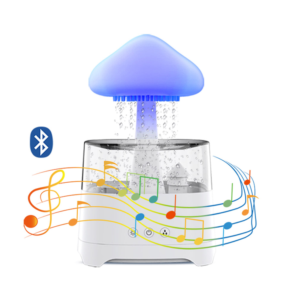 Mushroom Rain Cloud Humidifier White Noise Machine With Bluetooth Speaker
