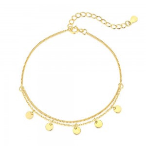 Wholesale Gold Bracelet Women Jewelry Manufacturer –  SJ Round Piece Chains Women Bracelet  – Shangjie Jewelry